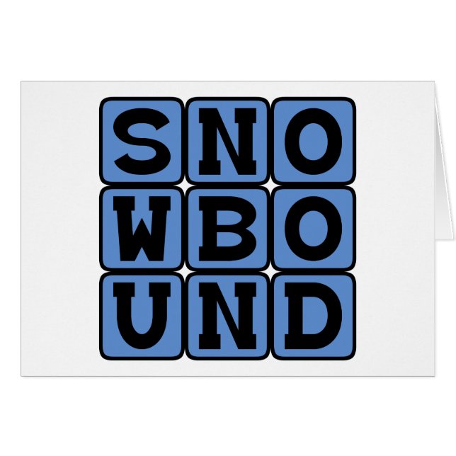 Snöblind, På väg mot snön Hälsningskort (Framsidan Horizontal)