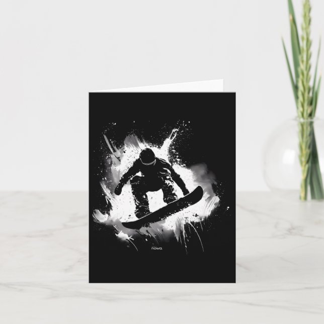 Snöboardstam Nose Grab Trick Kort (Framsida)