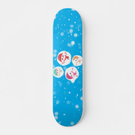 Snöboll och Snögubbe Blue Mini Skateboard Bräda 18,5 Cm