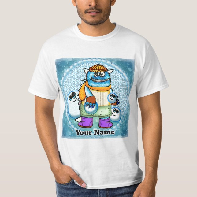 Snöbollmonster T Shirt (Framsida)