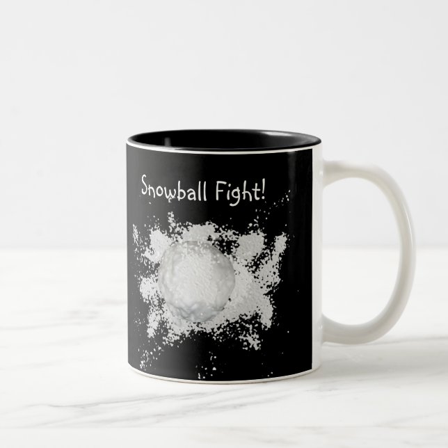 Snöbollskamp Mug Två-Tonad Mugg (Höger)