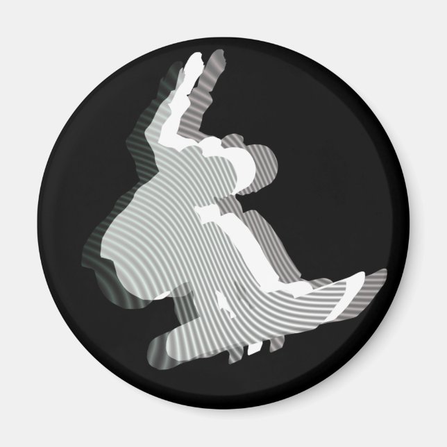 Snöbordets Logotyp Design Magnet (Framsidan)