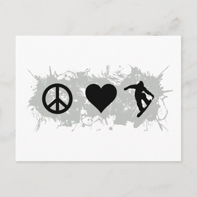 Snöbordning 3 vykort (Framsida)