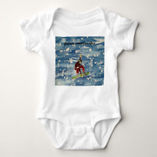 Snöbordning av temat baby väst t shirt