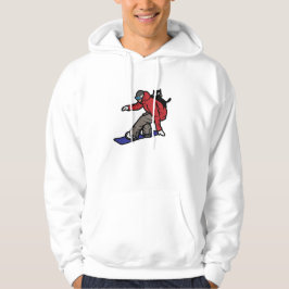Snöbordning med mitt katt hoodie