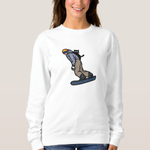 Snöbordning med mitt katt t shirt