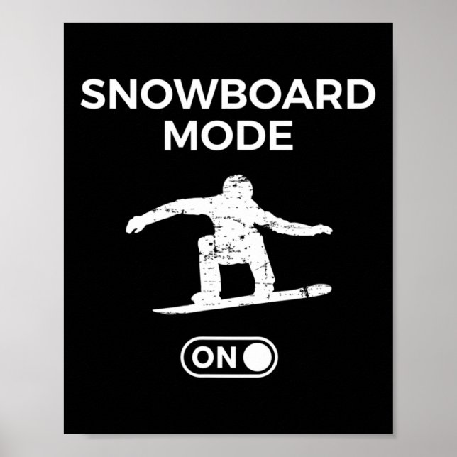 Snöbords-läge vid sollombord-offertsoffert S Poster (Framsidan)