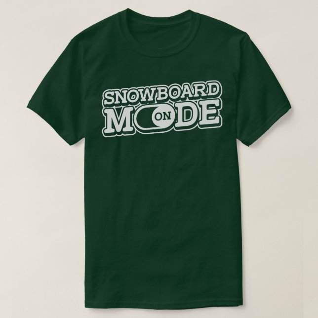 Snöbords-läge vid vinterbordande Vintersportar Snö T Shirt (Design framsida)