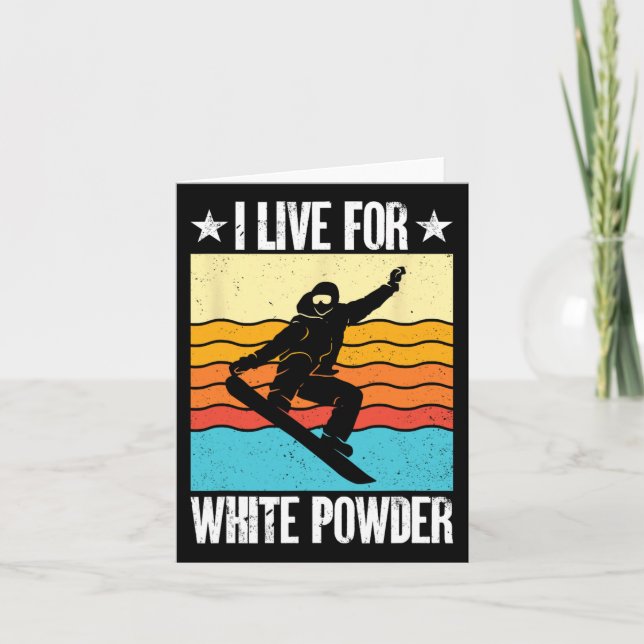 Snöbordsdukar jag bor för vit påse kort (Framsida)