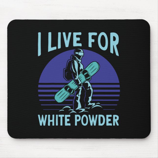 Snöbordsdukar jag bor för vit påse musmatta (Framsidan)