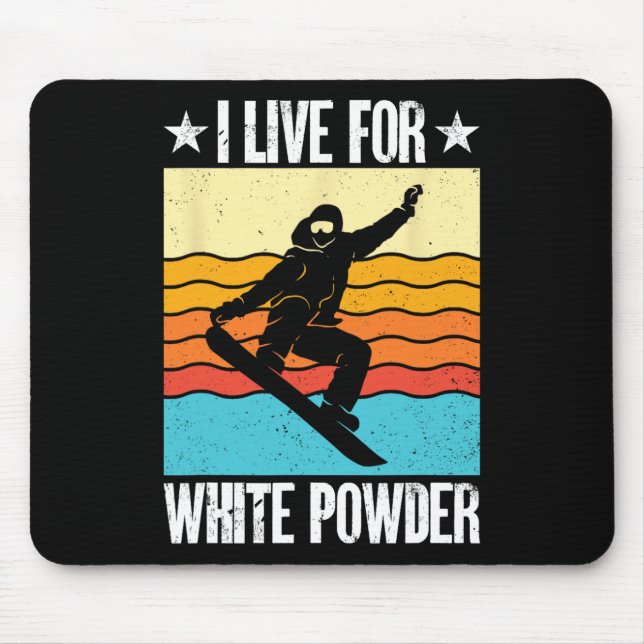 Snöbordsdukar jag bor för vit påse musmatta (Framsidan)