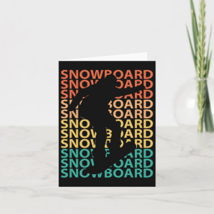 Snöbordsdukar Vintage Retro Snowboard 1 Kort