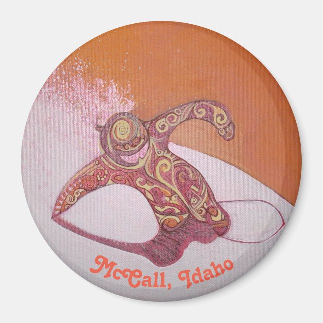 Snöborre som söndrar lite pow magnet (Framsidan)