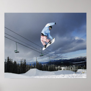 Snöborrning mitt i luft, baksida poster