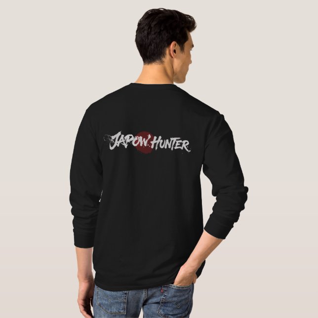 Snöborstkonst - Japow-jägare - Svart T Shirt (Hel baksida)