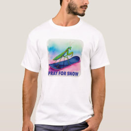 Snöbräda bönsyrsa ber för snö insektskonst t shirt