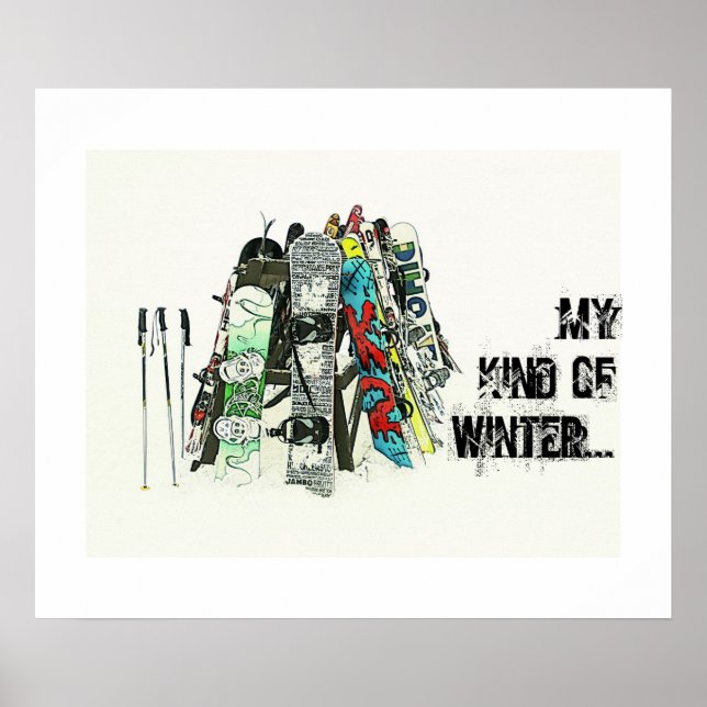 Snöbrädor - Min vinter Poster (Framsidan)