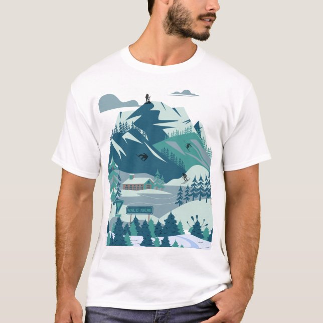 "Snöbunden Äventyr: Alpredskap" T Shirt (Framsida)