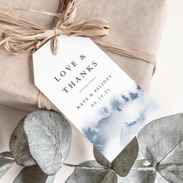 Snöbunden Tack från Bröllop Presentetikett (Skapare uppladdad)