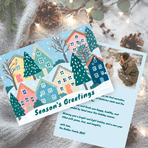 Snöby Illustrations Söt CUSTOM Foto Julkort