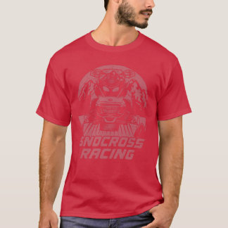 Snocross Snowmobil Tävla Snö Maskin T Shirt
