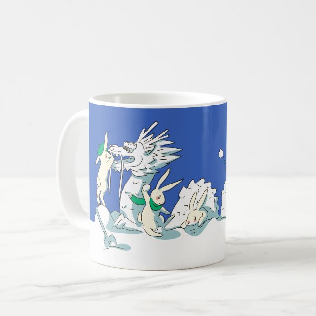 Snödrake och kaninmugg kaffemugg (Framsida vänster)