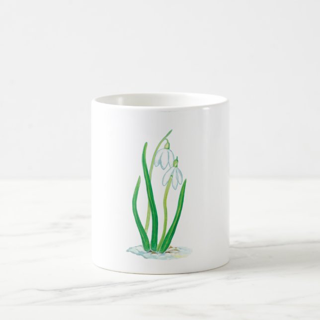 Snödroppar (Galanthus nivalis) Kaffemugg (Center)