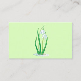 Snödroppar (Galanthus nivalis) Tidigt Vår blommor Tilläggskort