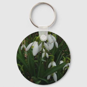 Snödroppar I (Galanthus) Vitt Vår blommor Nyckelring