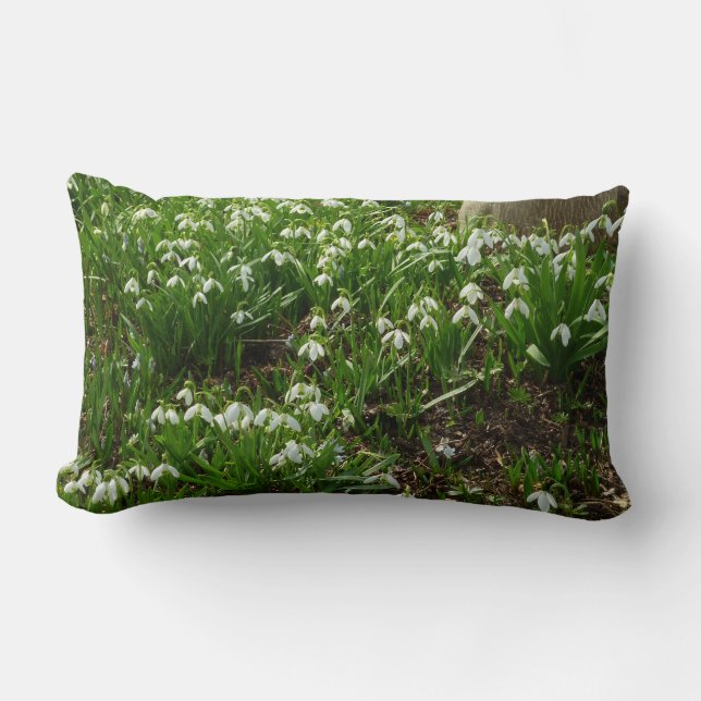 Snödroppar II (Galanthus) Vår Blommigt Lumbarkudde (Framsida)