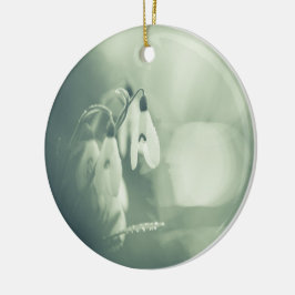 Snödroppar Natur Fotokeramisk prydnadsföremål Julgransprydnad Keramik