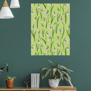 Snödroppar på honungsdagg poster