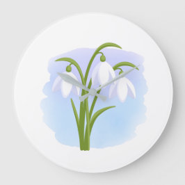 Snödroppar - Vår blommor på vattenfärg Stor Klocka