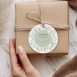 Snödroppe 60-årsdag Vattenfärg Botanisk Tacksamhet Gåvor Etiketter