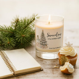 Snödroppe Julgransljus Etikett Klistermärke