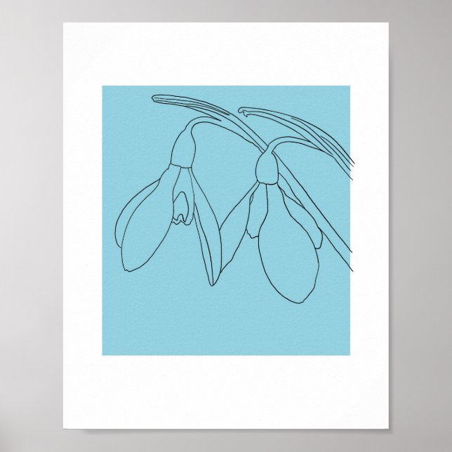Snödroppsblomma anpassning  poster (Framsidan)