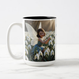 Snödroppsblommans Ängsalf Två-Tonad Mugg