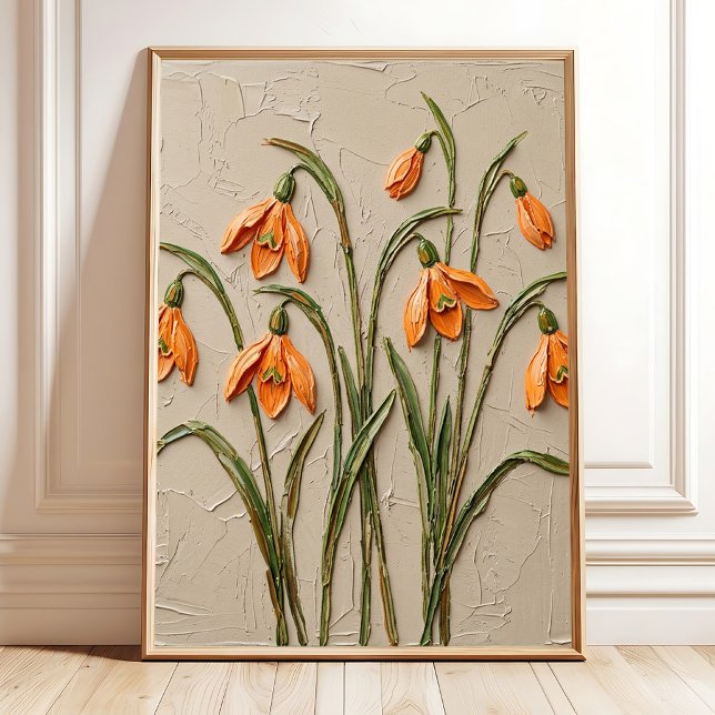 Snödropsblommor Minimalistisk Väggkonsttryck Poster (Skapare uppladdad)