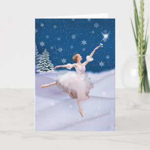Snödrottningballerinaen noterar eller helgkort