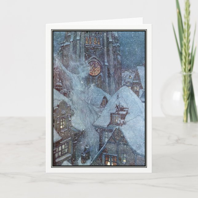 Snödrottningen av Edmund Dulac Kort (Framsida)