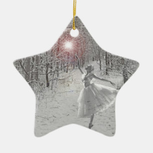 Snödrottningen Julgransprydnad Keramik