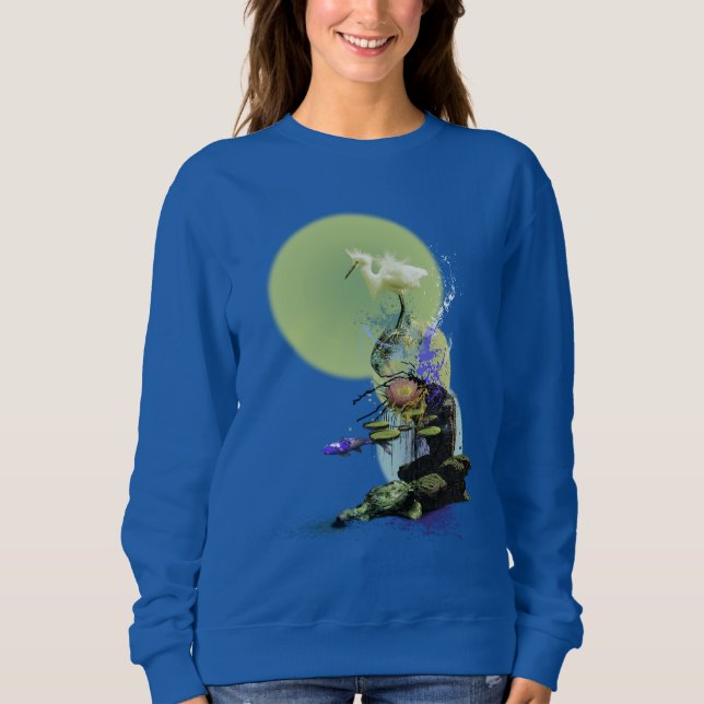 SNÖEGRETT Koi Fisk Damm Lugnhet T Shirt (Framsida)