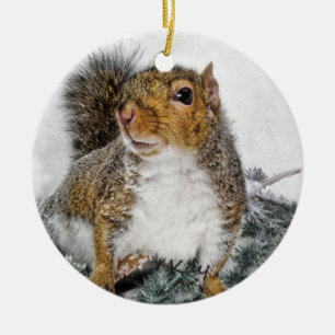 Snöekorre Julgransprydnad Keramik