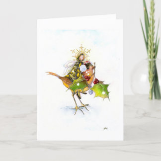 snöfågelkort för jul/helgdag tack kort