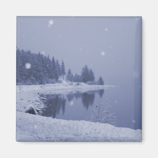 Snöfall vid havet Magnet (Framsidan)