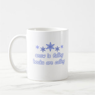 Snöfallande böcker kaffemugg
