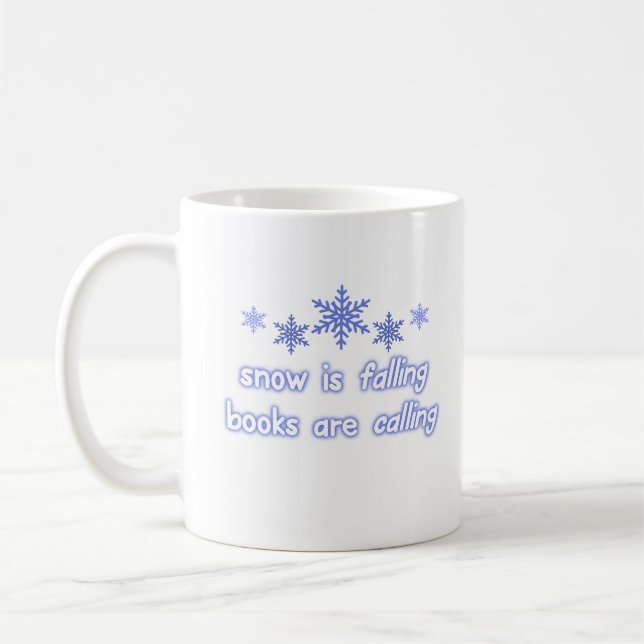 Snöfallande böcker kaffemugg (Vänster)