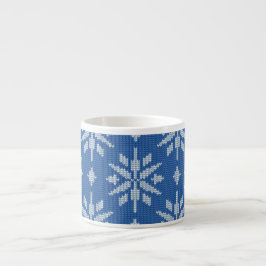 Snöfallstickning Espressomugg
