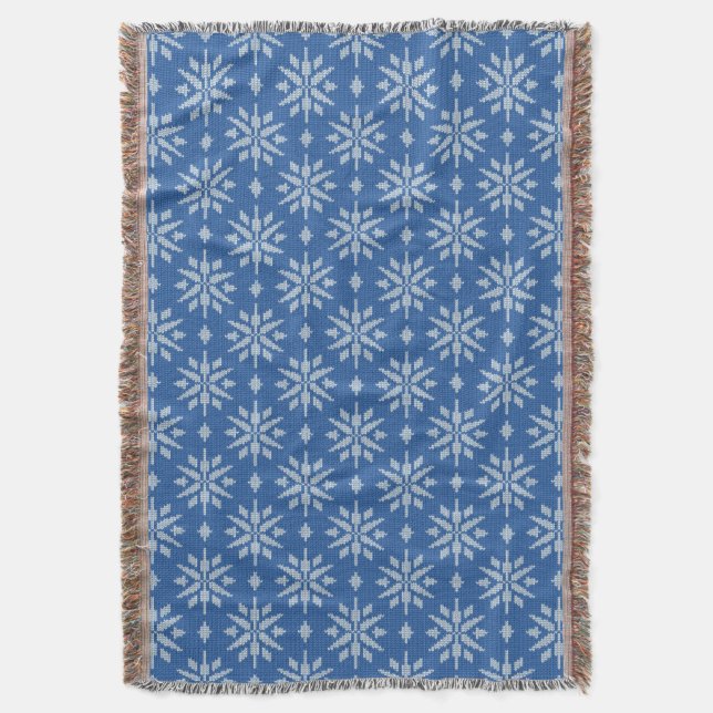 Snöfallstickning Filt (Framsidan Vertikal)
