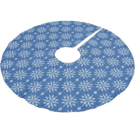 Snöfallstickning Julgransmatta Borstad Polyester
